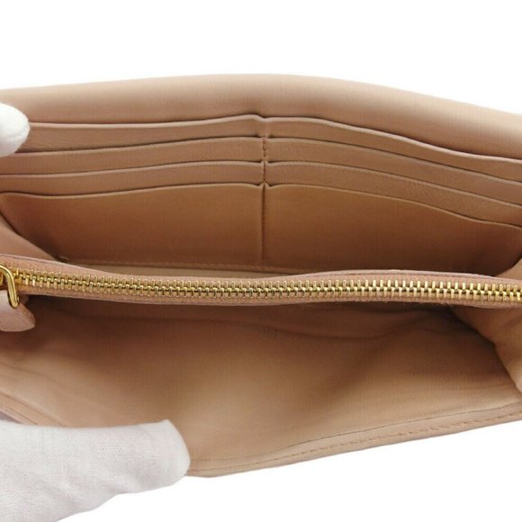 PRADA wallet ribbon pink leather Authentic - Picture 7 of 8